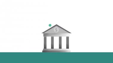 banka binası ile online finans ve ekonomi