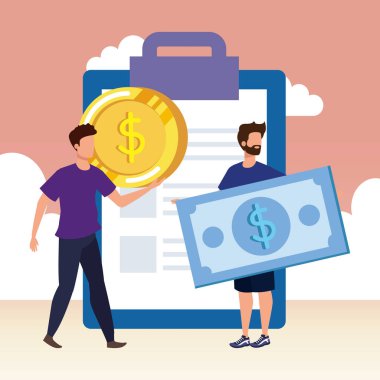 kontrol listesi karakterleri ile genç erkekler