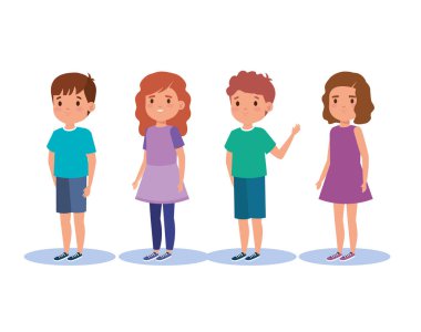 rahat giysiler ile kız ve erkek çocuk seti