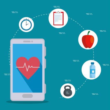 spor aktivitesi için kalp atışı ile akıllı telefon teknolojisi