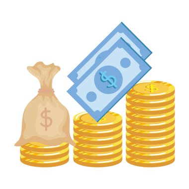 paralar para para dolar faturaları ve çanta ile