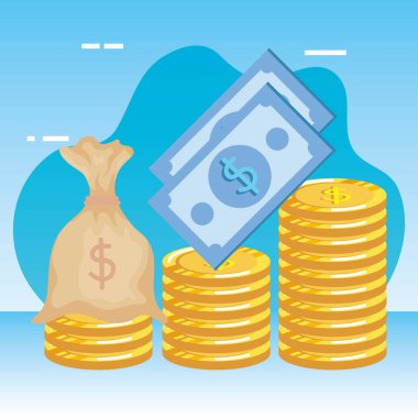 sikke ve faturaları para dolar simgeler