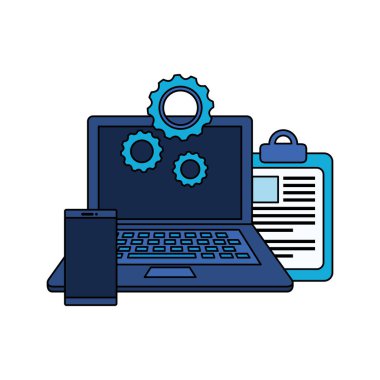 dizüstü bilgisayarlı kontrol listesi panosu