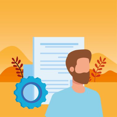 belgeler karakteri ile genç adam