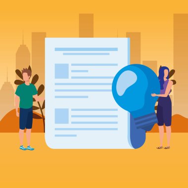 belgeler karakterleri ile genç çift