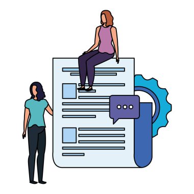 belgeler karakterleri ile genç kadınlar