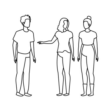 grup insan karakterleri avatarlar