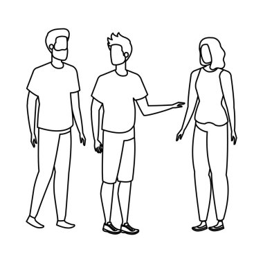 grup insan karakterleri avatarlar