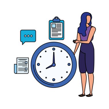 zaman saat karakteri ile genç kadın