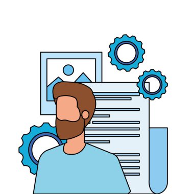 belgeler karakteri ile genç adam