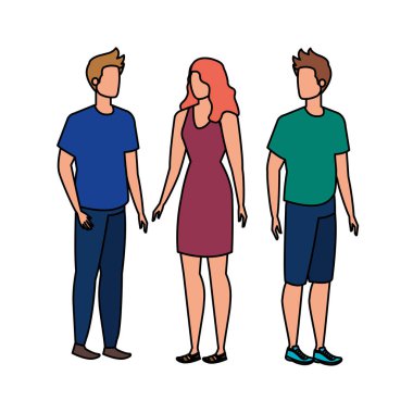 grup insan karakterleri avatarlar