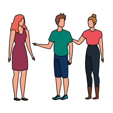 grup insan karakterleri avatarlar