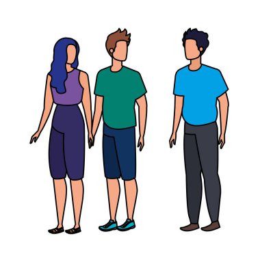 grup insan karakterleri avatarlar