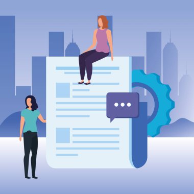 belgeler karakterleri ile genç kadınlar