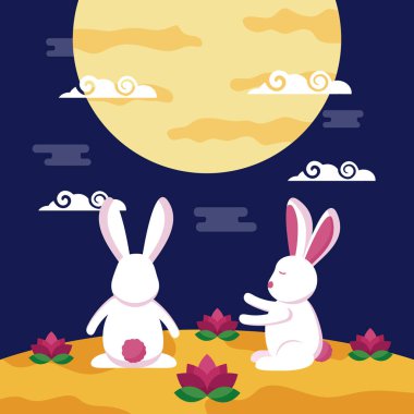 kutlama orta sonbahar festival kartı