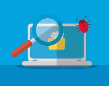 teknoloji internet güvenlik düz tasarım