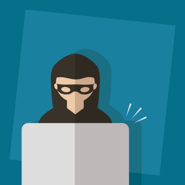 teknoloji internet güvenlik düz tasarım