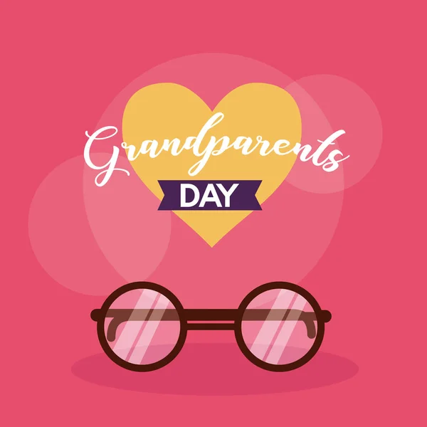 幸せな祖父母の日フラットデザイン — ストックベクタ