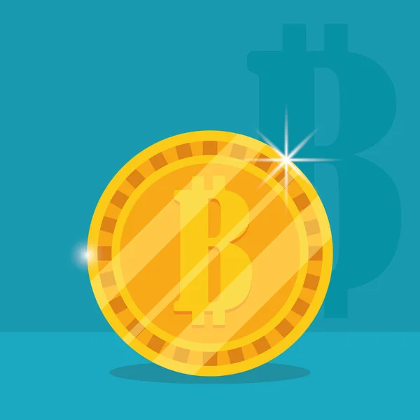 Crypto-monnaie argent finance plat design — Image vectorielle