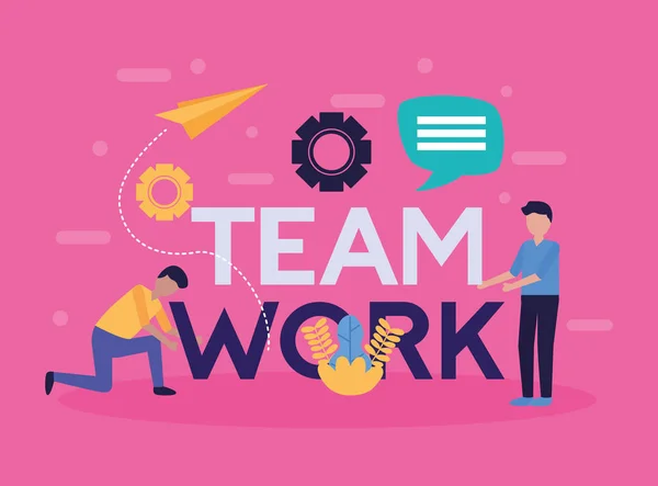 Menschen Teamwork flache Design-Image — Stockvektor