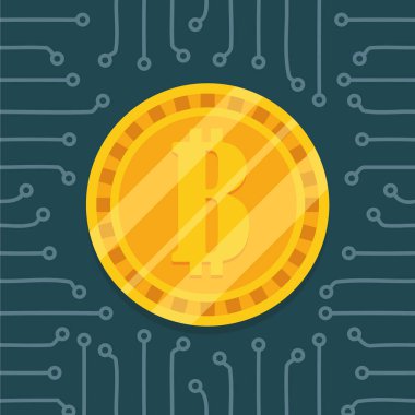 kripto para para finans düz tasarım