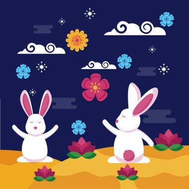 kutlama orta sonbahar festival kartı