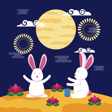 kutlama orta sonbahar festival kartı