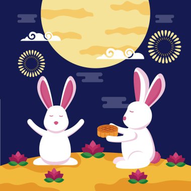 kutlama orta sonbahar festival kartı