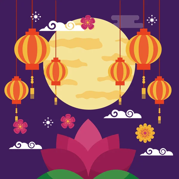 kutlama orta sonbahar festival kartı