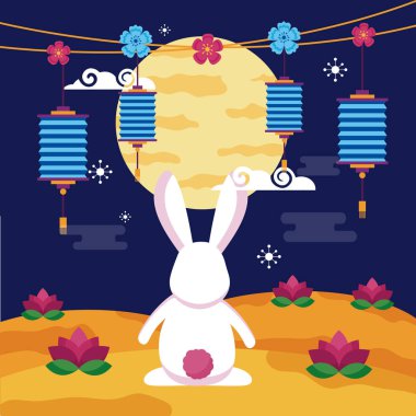 kutlama orta sonbahar festival kartı