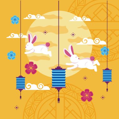 kutlama orta sonbahar festival kartı