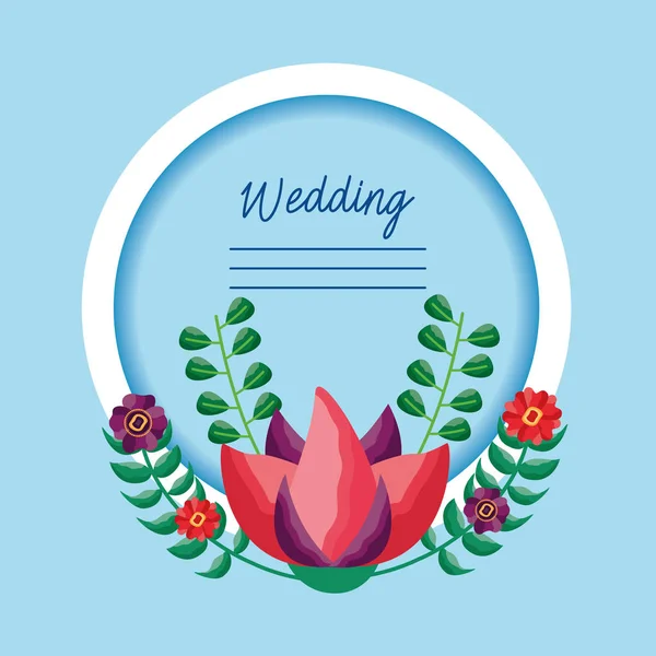 Boda Guardar la fecha Tarjeta — Vector de stock