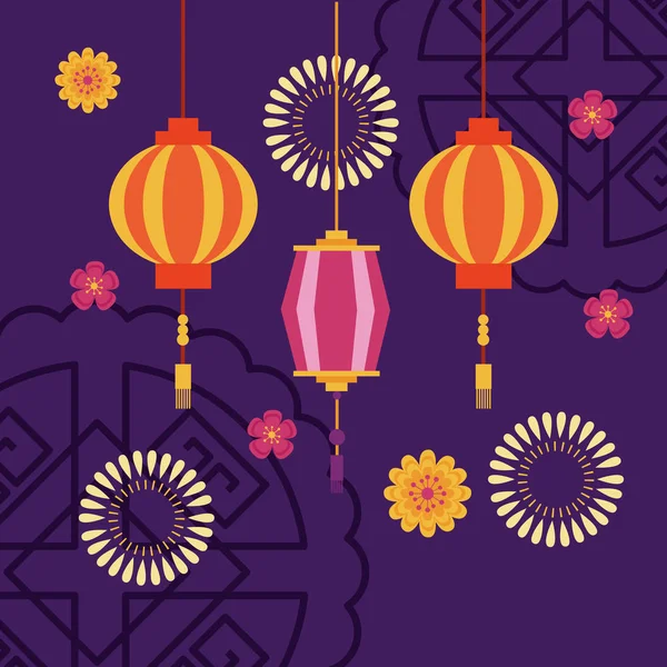 Celebration mid autumn festival card — Stock Vector