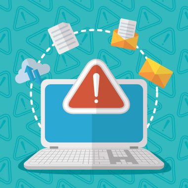 teknoloji internet güvenlik düz tasarım