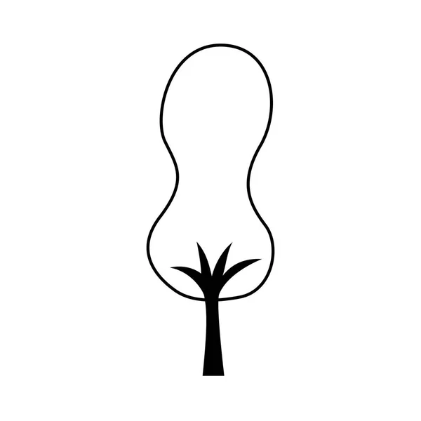 Изолированное абстрактное и сезонное дерево — стоковый вектор