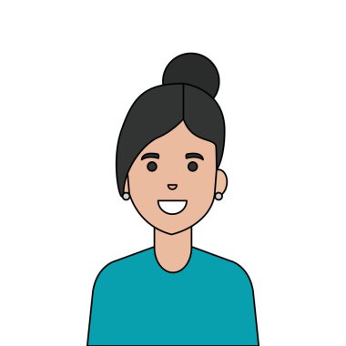İzole edilmiş Avatar kadın vektör tasarımı