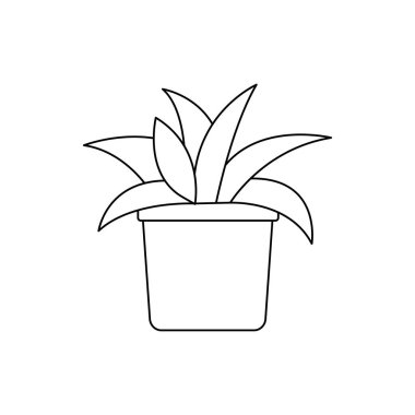 Ot vektör tasarımı içinde izole edilmiş bitki