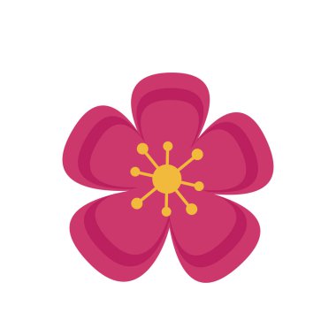 İzole çiçek süs tasarımı