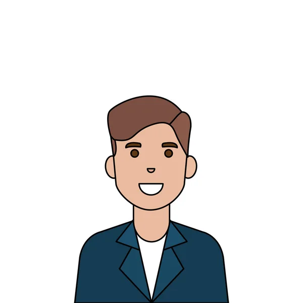 Diseño de vector de hombre avatar aislado — Vector de stock