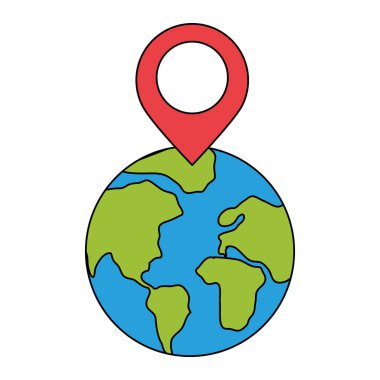 Gps işareti vektör tasarımı