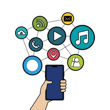 Sosyal medya ve multimedya vektör tasarımı