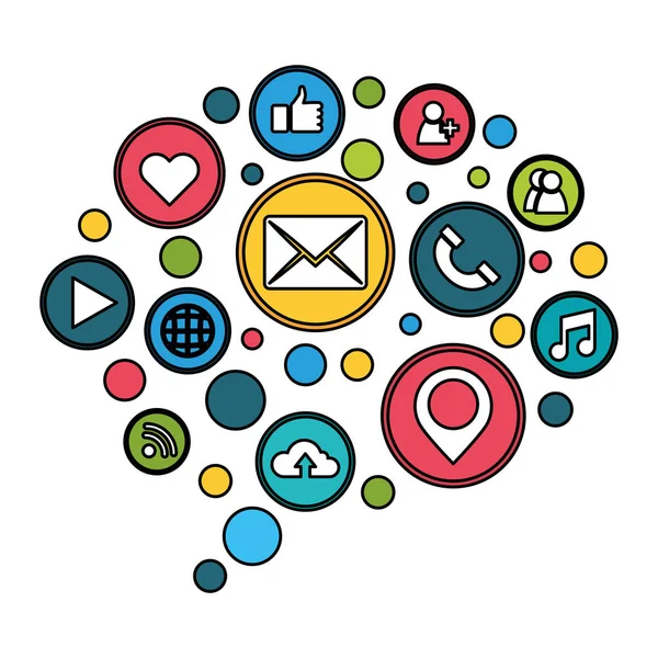 Sosyal medya ve multimedya vektör tasarımı