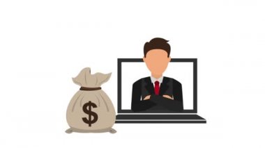 dizüstü bilgisayar ve işadamı ile online finans ve ekonomi