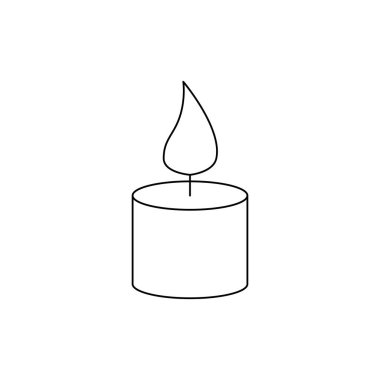 alev simgesi ile parafin mum