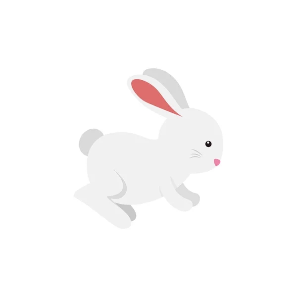 Lindo y pequeño personaje de conejo — Vector de stock