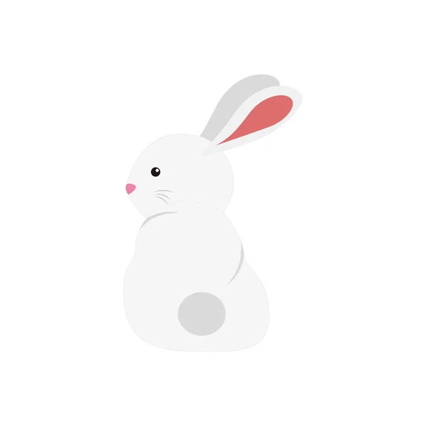 Lindo y pequeño personaje de conejo — Vector de stock