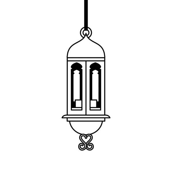 Ramadan kareem lamp opknoping decoratie — Stockvector