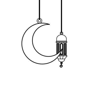 ramazan kareem lamba ve ay asma dekorasyon