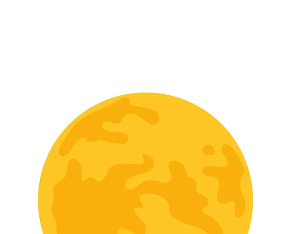 Lindo luna llena icono aislado — Vector de stock