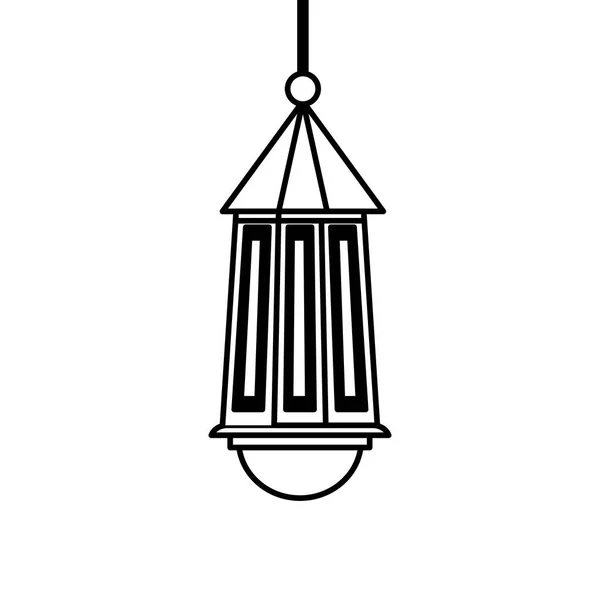 Ramadan kareem lamp opknoping decoratie — Stockvector